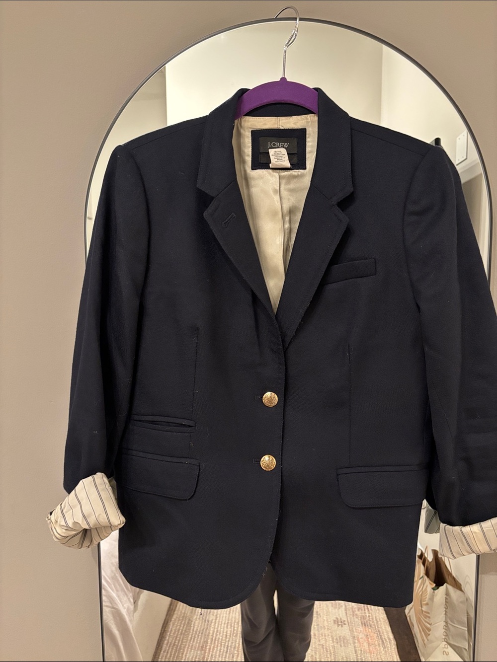 JCrew navy schoolboy blazer. Size 10